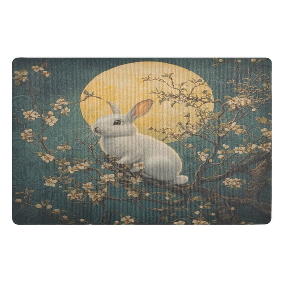 BZSMCE Floor Mats 32x20in Jade Rabbit Moon and Osmanthus Tree Creativity Doormats