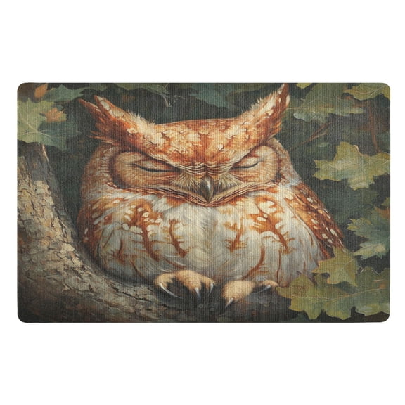 BZSMCE Floor Mats 32x20in Owl Sleeps The Branch Creativity Doormats