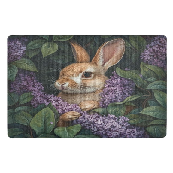 BZSMCE Floor Mats 32x20in Rabbit Hide in The Foral Creativity Doormats
