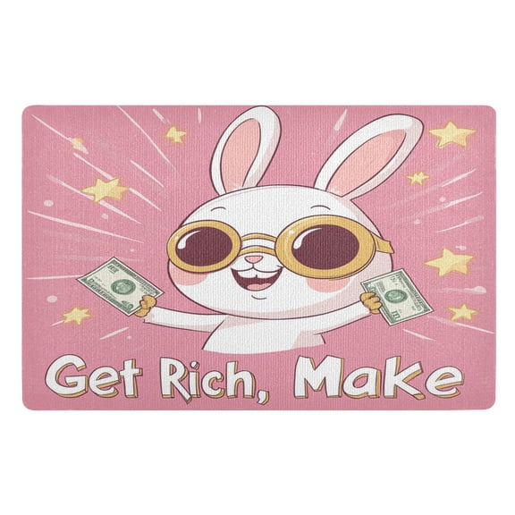 BZSMCE Floor Mats 32x20in Rich Ribbit Creativity Doormats