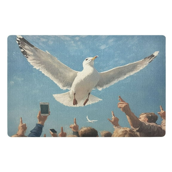 BZSMCE Floor Mats 32x20in Seagull Flying on Sky Pattern Creativity Doormats