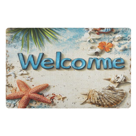 BZSMCE Floor Mats 32x20in Seaside Elements Painting Creativity Doormats