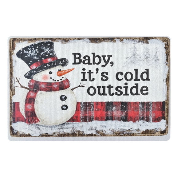 BZSMCE Floor Mats 32x20in Smiled Snowman Creativity Doormats