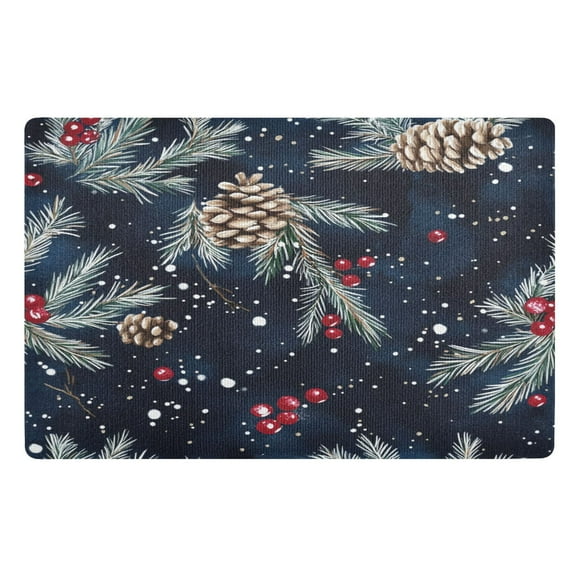 BZSMCE Floor Mats 32x20in Snowflakes and Hazelnut Creativity Doormats