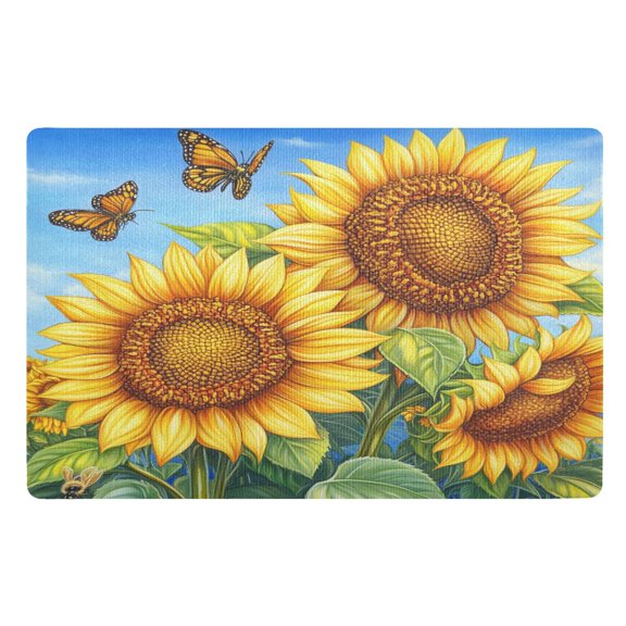 BZSMCE Floor Mats 32x20in Sunflower Pattern Creativity Doormats