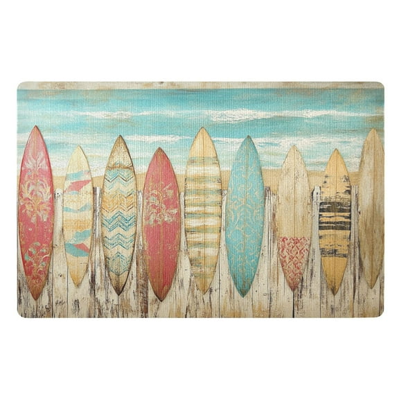 BZSMCE Floor Mats 32x20in Surfboard by The Sea Painting Creativity Doormats