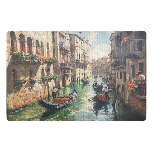 BZSMCE Floor Mats 32x20in Venetian Canalwith Green Water Creativity Doormats