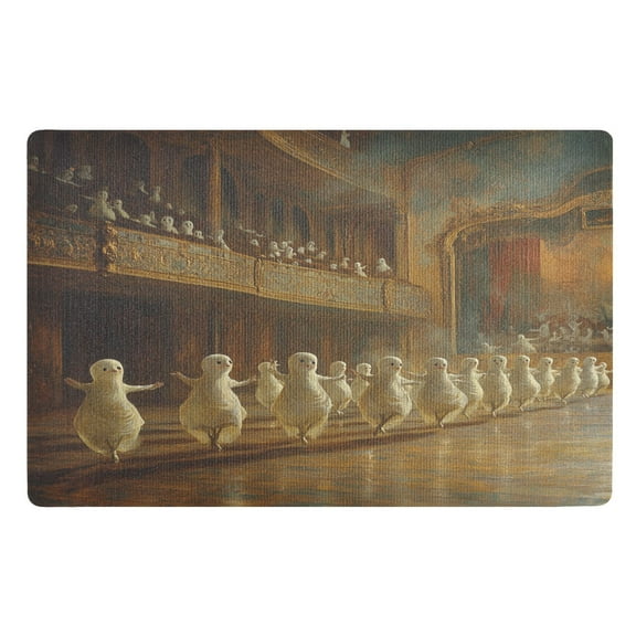 BZSMCE Floor Mats 32x20in White Group Ballet Creativity Doormats