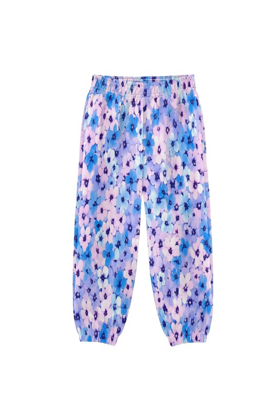 BZSMCE Flower Pattern (74) Print Elastic Waist Jogger Pants Lightweight Wind Resistant Casual Athletic Trousers with Cuffed Ankles & Side Pockets