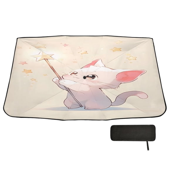 BZSMCE Foldable Car Windshield Sunshade Umbrella-Magic Wand Pattern