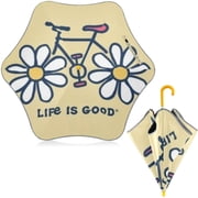 BZSMCE Folding Umbrellas Rain & UV Protection Windproof In Bicycle Bliss Pattern