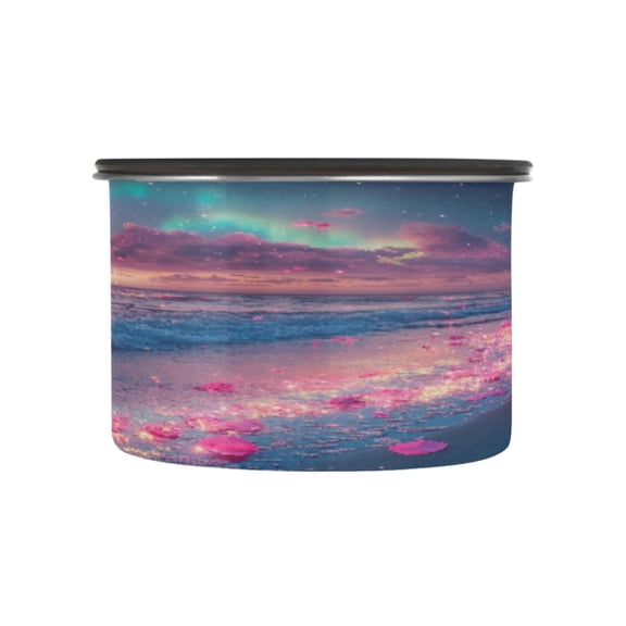 BZSMCE Food Storage Container 304 F Stainless Steel Containers Aurora Bliss on The Shore Printing