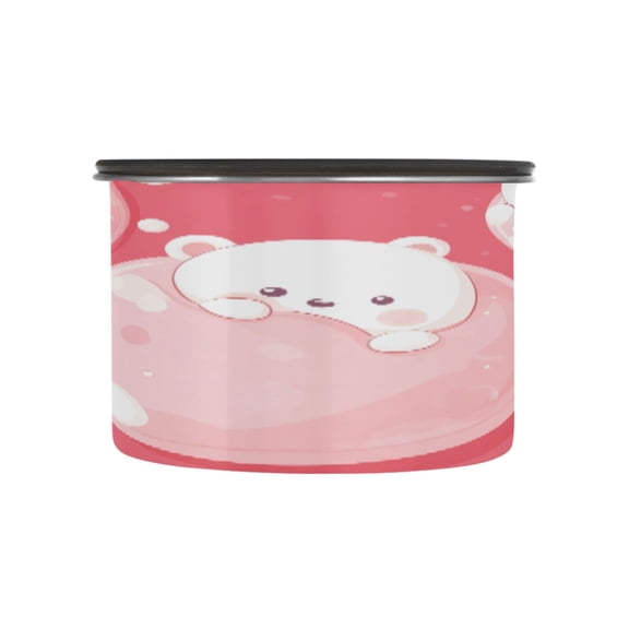 BZSMCE Food Storage Container 304 F Stainless Steel Containers Bubble Bear Bliss Printing