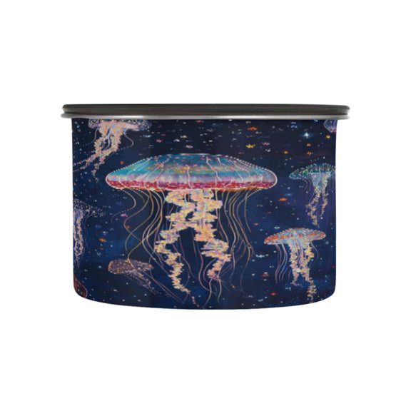 BZSMCE Food Storage Container 304 F Stainless Steel Containers Celestial Jellyfish Dance Printing