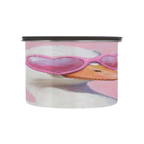 BZSMCE Food Storage Container 304 F Stainless Steel Containers Charming Duck Printing