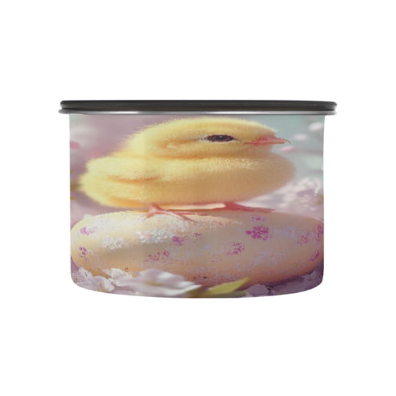 BZSMCE Food Storage Container 304 F Stainless Steel Containers Chick on Easter Egg Printing