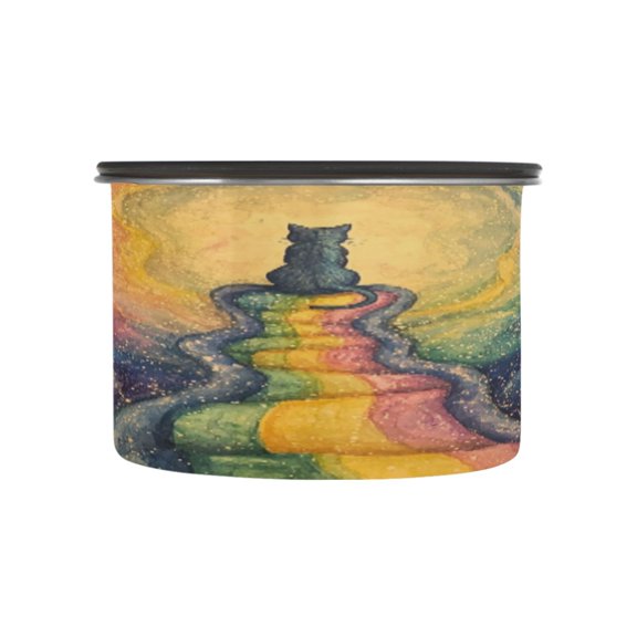 BZSMCE Food Storage Container 304 F Stainless Steel Containers Cosmic Adventure Ahead Printing