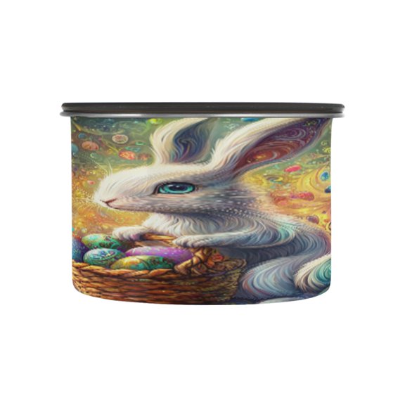 BZSMCE Food Storage Container 304 F Stainless Steel Containers Enchanted Easter Bunny Printing