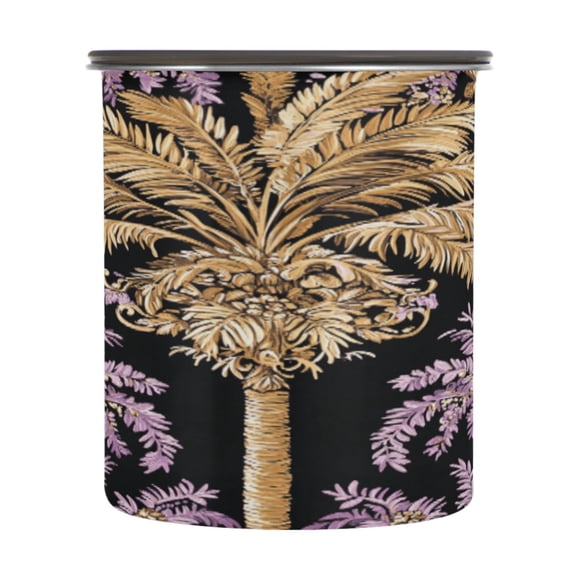 BZSMCE Food Storage Container 304 F Stainless Steel Containers Exotic Floral Splendor Printing