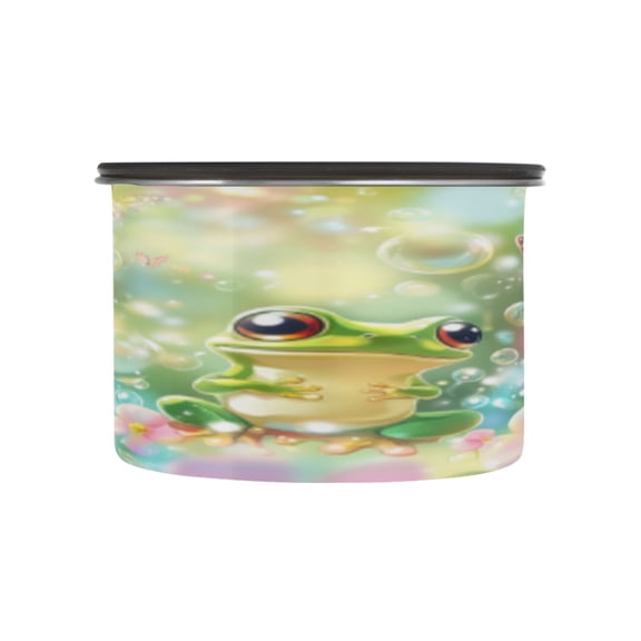 BZSMCE Food Storage Container 304 F Stainless Steel Containers Fairy Frogs Printing