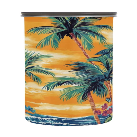 BZSMCE Food Storage Container 304 F Stainless Steel Containers Floral Haven by The Shore Printing