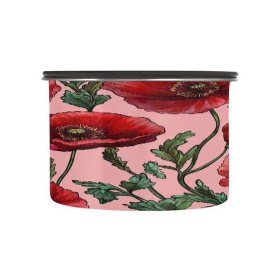 BZSMCE Food Storage Container 304 F Stainless Steel Containers Floral Love Fest Printing