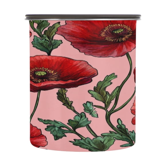 BZSMCE Food Storage Container 304 F Stainless Steel Containers Floral Love Fest Printing