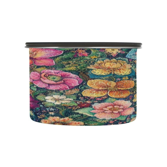 BZSMCE Food Storage Container 304 F Stainless Steel Containers Garden Medley Printing
