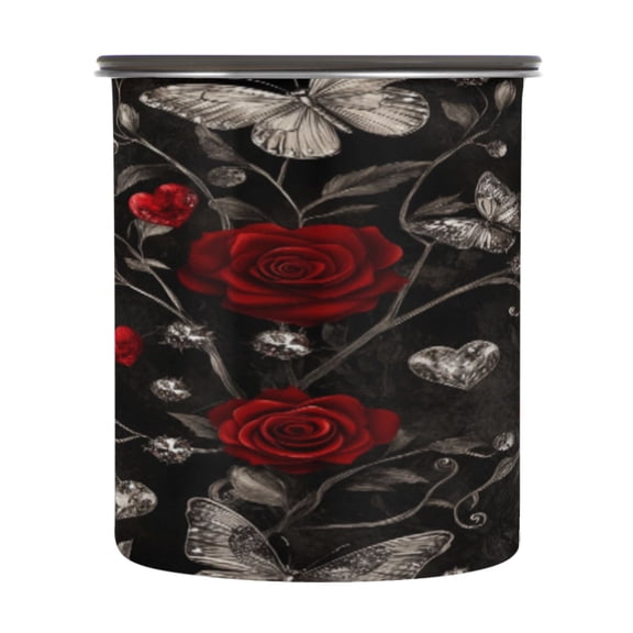 BZSMCE Food Storage Container 304 F Stainless Steel Containers Gothic Romance Printing