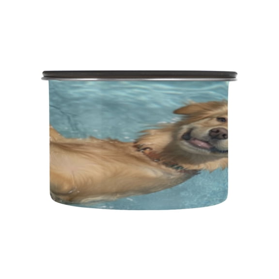 BZSMCE Food Storage Container 304 F Stainless Steel Containers Happy Swimmer Printing