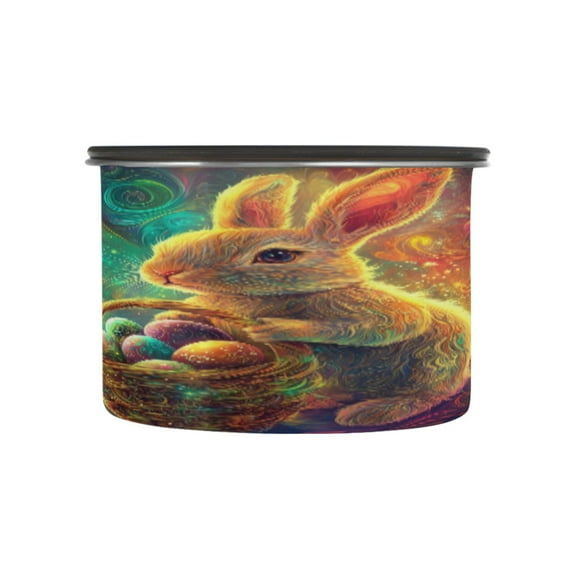 BZSMCE Food Storage Container 304 F Stainless Steel Containers Magical Bunny Printing