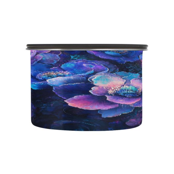 BZSMCE Food Storage Container 304 F Stainless Steel Containers Mystical Twilight Blooms Printing