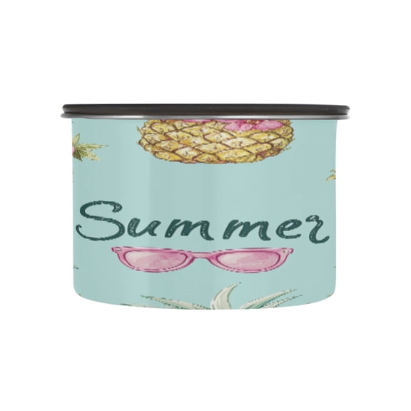 BZSMCE Food Storage Container 304 F Stainless Steel Containers Pineapple Bliss Printing