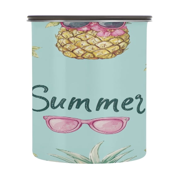 BZSMCE Food Storage Container 304 F Stainless Steel Containers Pineapple Bliss Printing