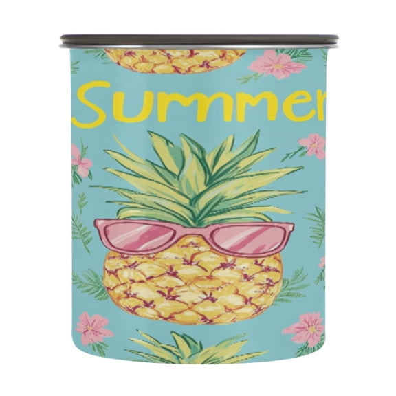 BZSMCE Food Storage Container 304 F Stainless Steel Containers Pineapple Party Printing