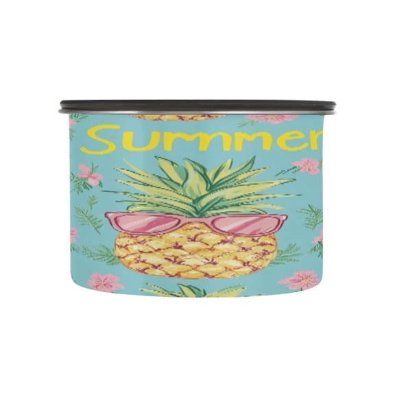 BZSMCE Food Storage Container 304 F Stainless Steel Containers Pineapple Party Printing
