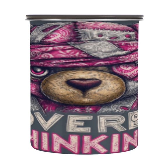 BZSMCE Food Storage Container 304 F Stainless Steel Containers Pink Dream Bear Printing