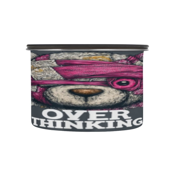 BZSMCE Food Storage Container 304 F Stainless Steel Containers Sleepy Eye Bear Printing