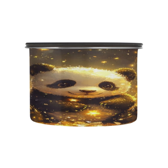 BZSMCE Food Storage Container 304 F Stainless Steel Containers Sparkling Panda Joy Printing