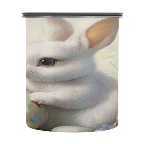 BZSMCE Food Storage Container 304 F Stainless Steel Containers Springtime Bunny Joy Printing