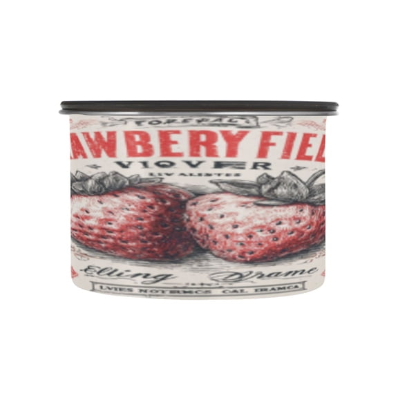 BZSMCE Food Storage Container 304 F Stainless Steel Containers Strawberry Dreams Printing