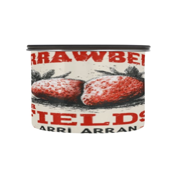 BZSMCE Food Storage Container 304 F Stainless Steel Containers Strawberry Fields Forever Printing