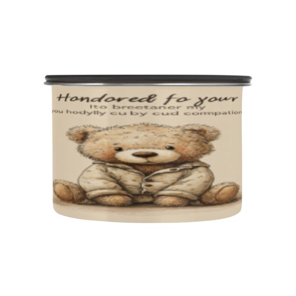 BZSMCE Food Storage Container 304 F Stainless Steel Containers Sweet Dreams Bear Printing