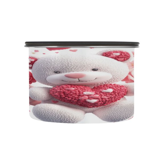 BZSMCE Food Storage Container 304 F Stainless Steel Containers Sweetheart Bear Printing