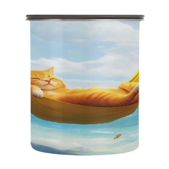 BZSMCE Food Storage Container 304 F Stainless Steel Containers Tropical Dreamer Printing