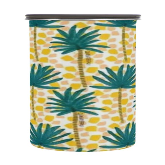 BZSMCE Food Storage Container 304 F Stainless Steel Containers Tropical Leaves Printing