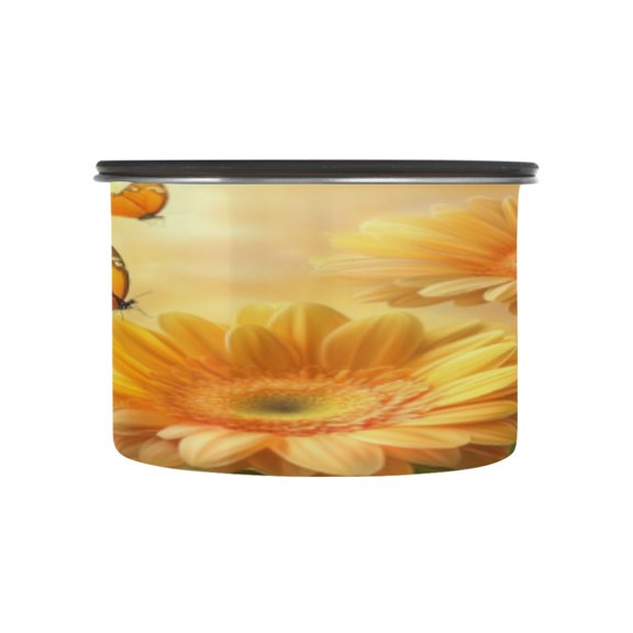 BZSMCE Food Storage Container 304 F Stainless Steel Containers Warm Embrace Of Sunlight Printing