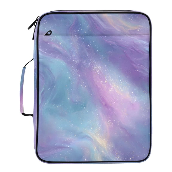 BZSMCE Galaxy Mucus Dream Core Style Pattern Pattern Water-Resistant Filing Folder Binder Organizer Keeper 1.2 Inch 3-Ring 7-Pocket Expanding File