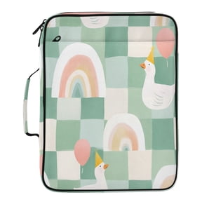 BZSMCE Goose Party Hat with Pattern Pattern Water-Resistant Filing Folder Binder Organizer Keeper 1.2 Inch 3-Ring 7-Pocket Expanding File