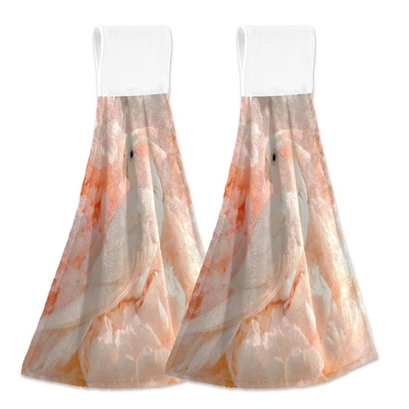 BZSMCE Hanging Hand Towels Fashion Blush Whispers Pattern 2-Pack - Velcro Style Bathroom Kitchen Towels